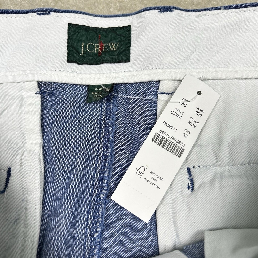J Crew Shorts Men's 32 Denim Pleated Chambray Dock Oarsman MSRP $158 Dad - Picture 8 of 8